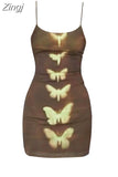 Women's Mini Bodycon Dress Party Club Y2K Elegant Vintage Graphic Print A-line Dresses Sexy Off Shoulder One Piece