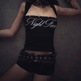 Lady In Fashion Trend Umbilly T-Shirt Niche Design Sexy Body Sling