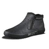 New Winter Leather Shoes Plus Velvet Cotton Shoes Men's Shoes One Foot Lazy Shoes Warm Comfortable Casual Shoes