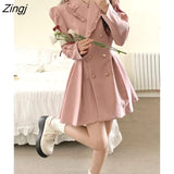 Winter Elegant Blazers Mini Dress Women One Piece Dress Korean Female Fashion Casual Long Sleeve Vintage Short Party