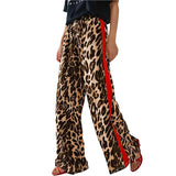 Spring And Autumn Women's Net Red With The Same Leopard Print Splicing Temperament Loose-Legged