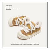 Shoes Ug Meng Big Shoes Winter Thick Soles Plus Velvet Warm Cotton Shoes Couple Short-Sleeve Snow Boots Men's