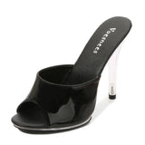Zingj Sexy Super Heels 11CM High Nightclub Clear Slippers Sex Shoes Plus Size