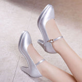 Shoes Black Job Interview Work Dress Pointy Heel Model Cheongsam Catwalk Large Size Single Shoe