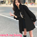Women Basic Classic Daily All-match Temperament Popular Causal Korean Style Autumn Ladies Loose Retro Minimalist Pure