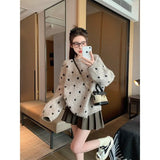 Wave Nods Sweater Women 2025 New Autumn And Winter Thick Loose Leisure Lazy Wind Inside The Knitting