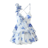 Women's Explosive V-Neck Flower Tender Dress