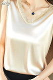 Silk Women Blouses Shirts Casual Women V-neck Embroidery Satin Blouse Tops Woman Elastic Lace Shirt Top Blusas