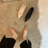 Tip Light-Mouthed Work Shoes Small Leather Shoes Women's Low-Heeled Women's Shoes Soft Soles Are Not Tired Women's Fashion Single