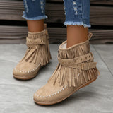 Women's Boots Short Boots 2025 Autumn/Winter New Large-Size Rivet Flat-Bottomed Tuxedo Boots