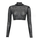 Hot Super Flash Drill Sexy Perspective Bag Hip Skirt Fashion Hot One