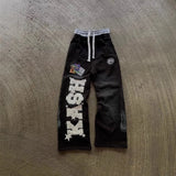 Street Trend Pants High Street In Tide Brand Men And Women Loose Casual Straight Printing Pants