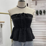 Women's Clothing Out-Of-Shoulder Hanging Neck Small Sling Vest Outside Wearing Braided Short Sleeveless Top