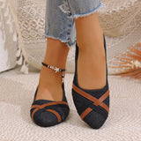 Shoes Women 2025 New Round Head Flat Bottom Lazy One Foot Pedal Women's Shoes Work