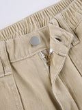 Pocket Detail Straight Cargo Jeans- Outfit