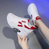 Small White Shoes Women 2025 Autumn New Students Color Casual Sneakers Korean Version Of Thick-Soled Height Old Dad