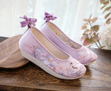 Zingj Shoes, Hanfu Shoes Ancient Style Ancient Thick Platform With Embroidered Cloth Shoes And Autumn And