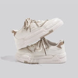 Purple Shoes Women In The Autumn Of 2025 New Round Head Thick-Soled Fashion Casual Shoes Students Low Help Lace Small White