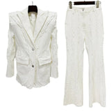 New Star Fashion Thick Shoulder Pad Tuxedos Denim Jacket