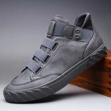 9857 Spring And Autumn Men's High Gang Casual Board Shoes Thick-Soled Men's Single