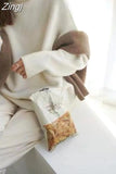 for Women Fashion Autumn Winter Korean Fashion Loose Knitwear Long Sleeve Casual Women's Turtleneck 2023