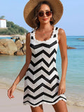 Beach Hoodie Knitted Knitted Wave-Dula Striped Sunscreen
