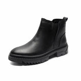Zingj Boots Male Heighten Ankle Boots Platform Chelsea Boots High Top Men's Shoes Black And Velvet Leather Boots S52-Net Red