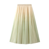 Temperament Gradually Faded Half-Body Dress 2025 Spring And Summer New Light Luxury High-Waist A Skirt