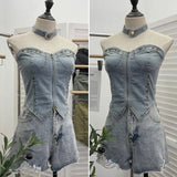 Babes Cowboy Breast Sling Sling Vest Sexy Sleeveless Hanging Neck Sleeveless Topie Girl