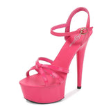 Zingj Knot Show Artifact Model High Heels Heel Sexy Black Waterproof Platform 15Cm Hate Heaven