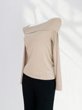 Zingj Temperament Royal Elder Sister Senior Sense A Word Shoulder Clothes Female Spring Clothes New White Bottom Shirt French Square Collar Long Sleeve