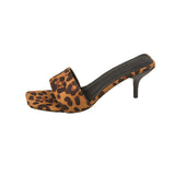 Slippers 2025 Summer Font Light High-Sleeker Cool Slippers Fashion Leopard Prints And