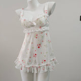 Pure Desire High-Grade Broken Ice Silk Pyjamas Girl 2025 Sweet Lace Sling Pajamas Pajamas Pyjamas Ajamas