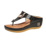 Large-Size Sandals Fashion Jacket Flip-Flops And Thick-Bottomed Sleek Roman Cool