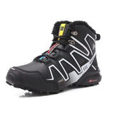 Outdoor Snow Boots High Help Plus Velvet Hiking Shoes Anti-Slip Thick And Lightweight Climbing Men's Cotton