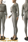 Fall Sweater Matching Sets Womens 2 Two Piece Set Sweatsuits For Womens Long Sleeve Hooded Crop Top Outfits Pants