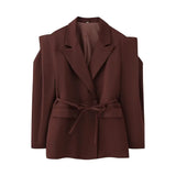 New Fashion Temperament Pad Long Sleeves Waistband Strap Shoulder