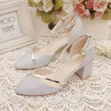 The Spring Of 2025, The Clasp-Butled Sandals Women's Korean Version Of The Coarse Heel High Heel High-Heeled Shoes In The Daily Female Design