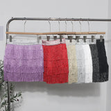 Shiny Tassel Dress Girl Autumn Design Small Babes Dance Irregular A Short Skirt