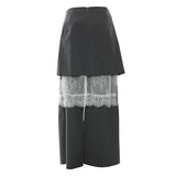 New Wearing A Variety Of Irregular Skirts Long Lace Three-Piece Casual Pants Set