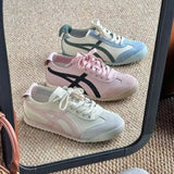 Derain Women's 2025 Spring And Summer Korean Edition With Pink Ballet Little White Shoes Flats Commer'an Casual Agan