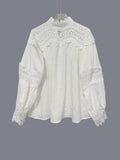 Hot Sale Of New Hook And Flower Hoodie Women's Sexy Hollow Horn Sleeve Lace Shirt