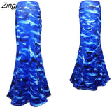 Women Summer New Long Skirt Flower Printing Charming Elastic High Waist Boho Saia Falda Female Maxi