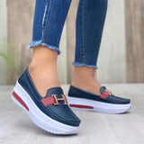Autumn 2025 Thick Bottom Round Head Solid Color Women 40-43PU Light-Mouthed Women's Flat-Soled Single