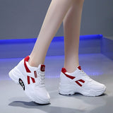 Small White Shoes Women 2025 Autumn New Students Color Casual Sneakers Korean Version Of Thick-Soled Height Old Dad