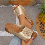 Flower Slippers Women's Slopes With A Thick Summer Cool Slippers 2025 Summer New