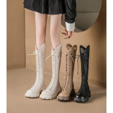 Net Boots In 2025 New Soft Leather Thin Breathable Platform Sandals With Mesh Knight