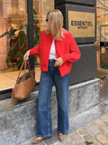 Women's Y2K2025 Autumn New Solid-Colored Cardigan Long-Sleeved Knitted Sweater Coat Women