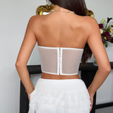 Three-Dimensional Gold Wire Double Embroidery Net Cloth Steel Ring Rubber Bone Sexy Hottie Corset