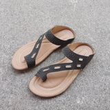 Clip Toe Slippers Hollow Splicing Flat Bottom Leisure 414243 Large Code Cold